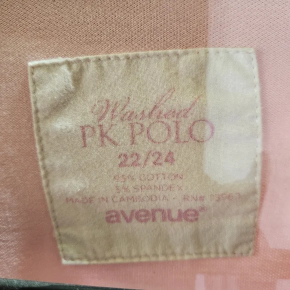 Avenue Pink Golf Shirt size 22/24 - Picture 6 of 6